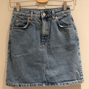 Topshop Petite Denim Skirt
